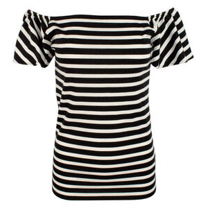 NWT Lauren Ralph Lauren Women's Striped Off-The-Shoulder Top-PB-XL $59.5